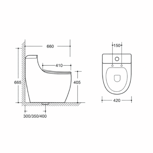 BỒN CẦU MỘT KHỐI AP-BC39A