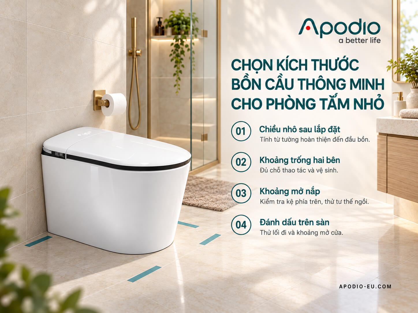 bồn cầu thông minh cho phòng tắm nhỏ