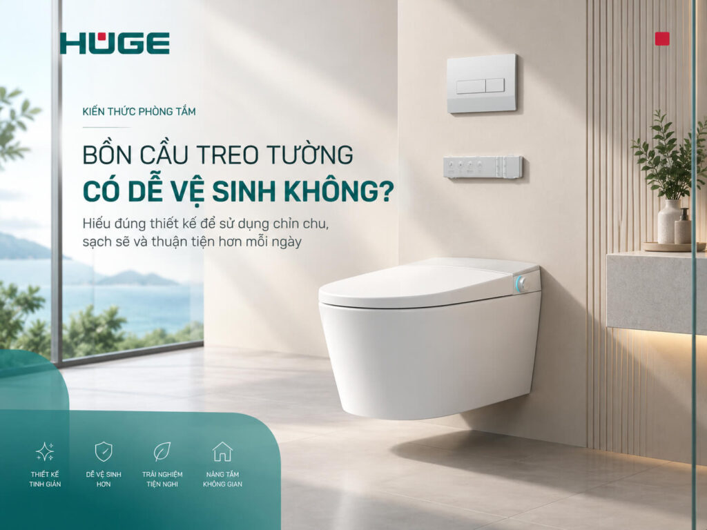 Bồn cầu treo tường có dễ vệ sinh không