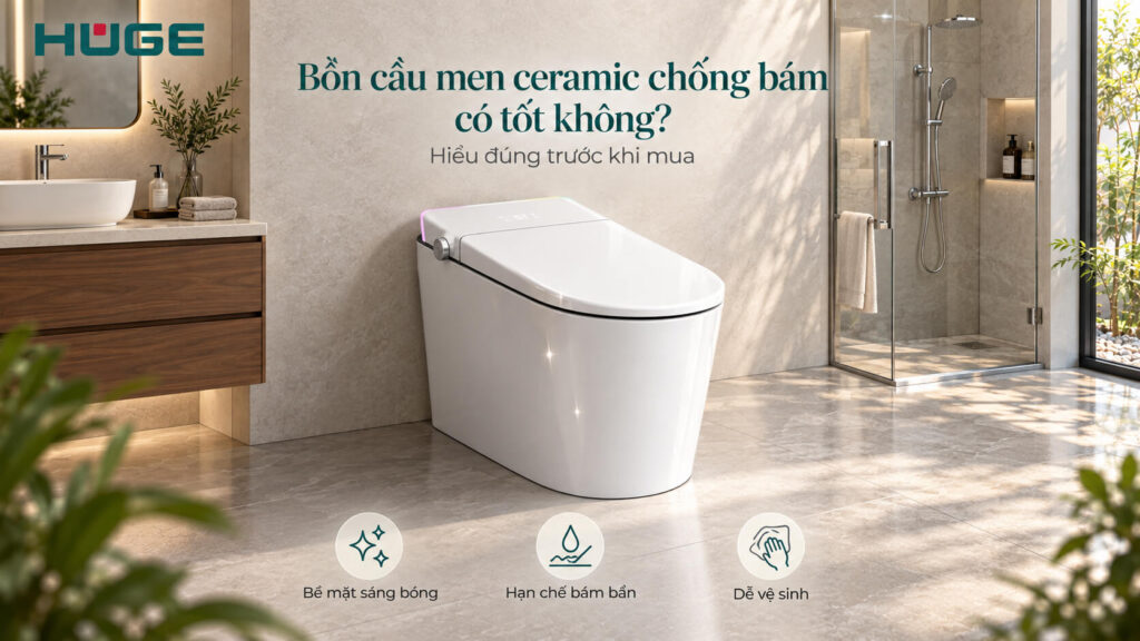 Bồn cầu men ceramic chống bám có tốt không
