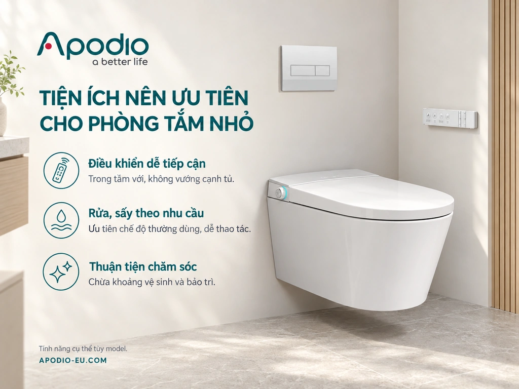 bồn cầu thông minh cho phòng tắm nhỏ