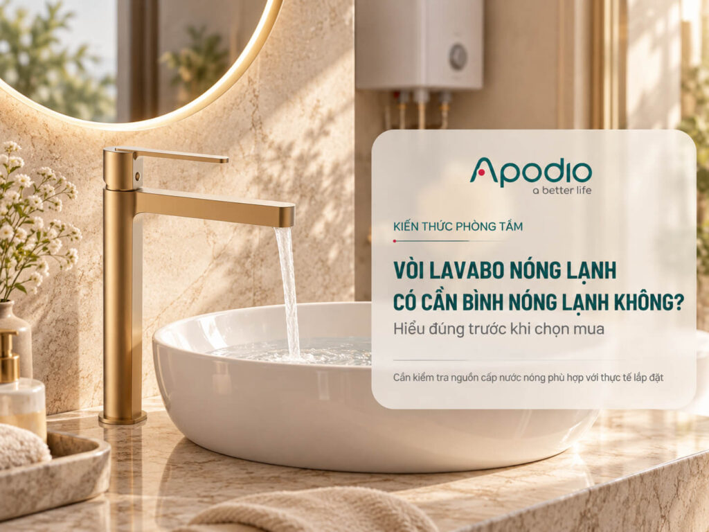 Vòi lavabo nóng lạnh có cần bình nóng lạnh không