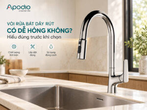 Vòi rửa bát dây rút có dễ hỏng không