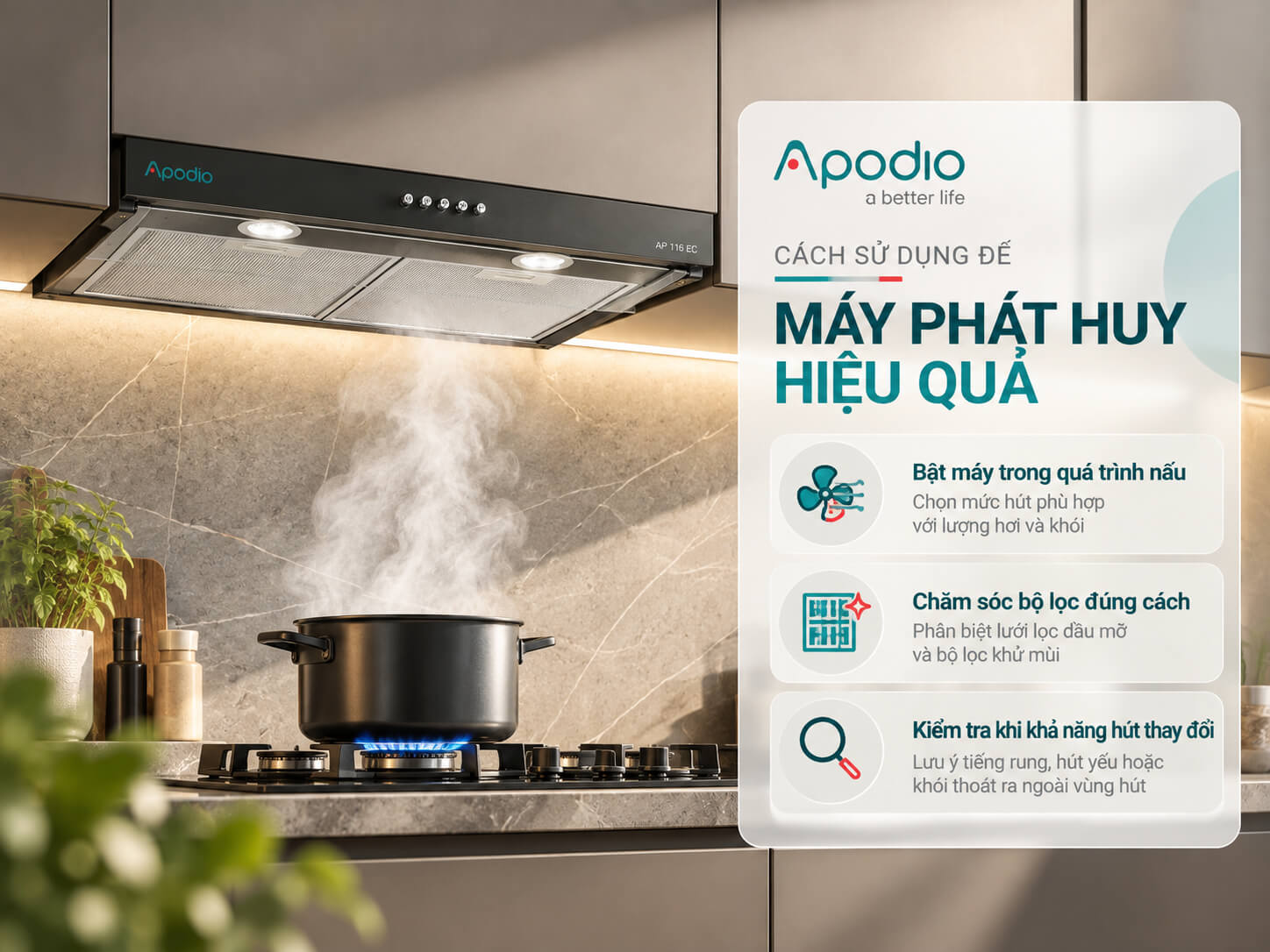 Máy hút mùi âm tủ có hiệu quả không
